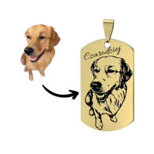 Brelok Z Obrysem Pupila Wykonanym Na Podstawie Twojego Zdjęcia (Kolor Złoty) - OBRYS