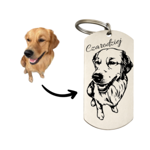 Brelok Z Obrysem Pupila Wykonanym Na Podstawie Twojego Zdjęcia (Kolor Srebrny) - OBRYS