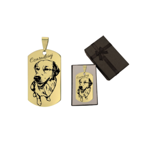 Alternative view of Brelok Z Obrysem Pupila Wykonanym Na Podstawie Twojego Zdjęcia (Kolor Złoty) - OBRYS