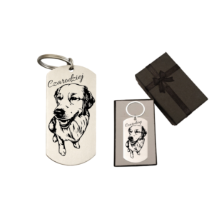 Alternative view of Brelok Z Obrysem Pupila Wykonanym Na Podstawie Twojego Zdjęcia (Kolor Srebrny) - OBRYS