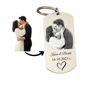 Brelok Z Twoim Zdjęciem + Imiona + Data - Zdjęcie
