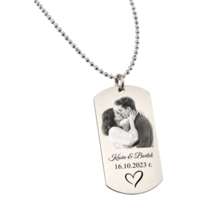 Alternative view of Nieśmiertelnik Z Twoim Zdjęciem + Imiona + Data - Zdjęcie