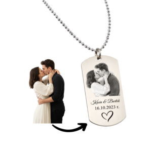 Nieśmiertelnik Z Twoim Zdjęciem + Imiona + Data - Zdjęcie